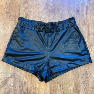 black faux leather shorts by Sincerely Jules. Size Large